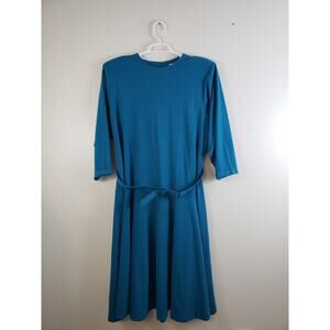 (Ju) Vintage Henry Lee Womens Dress Size 20 Teal Aqua Cottagecore Office Siren